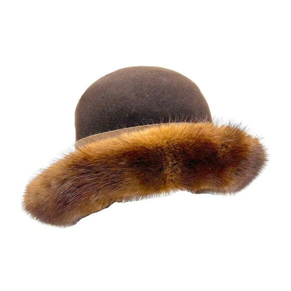 1940's Trimmed Wool Hat - Picture 3 of 8